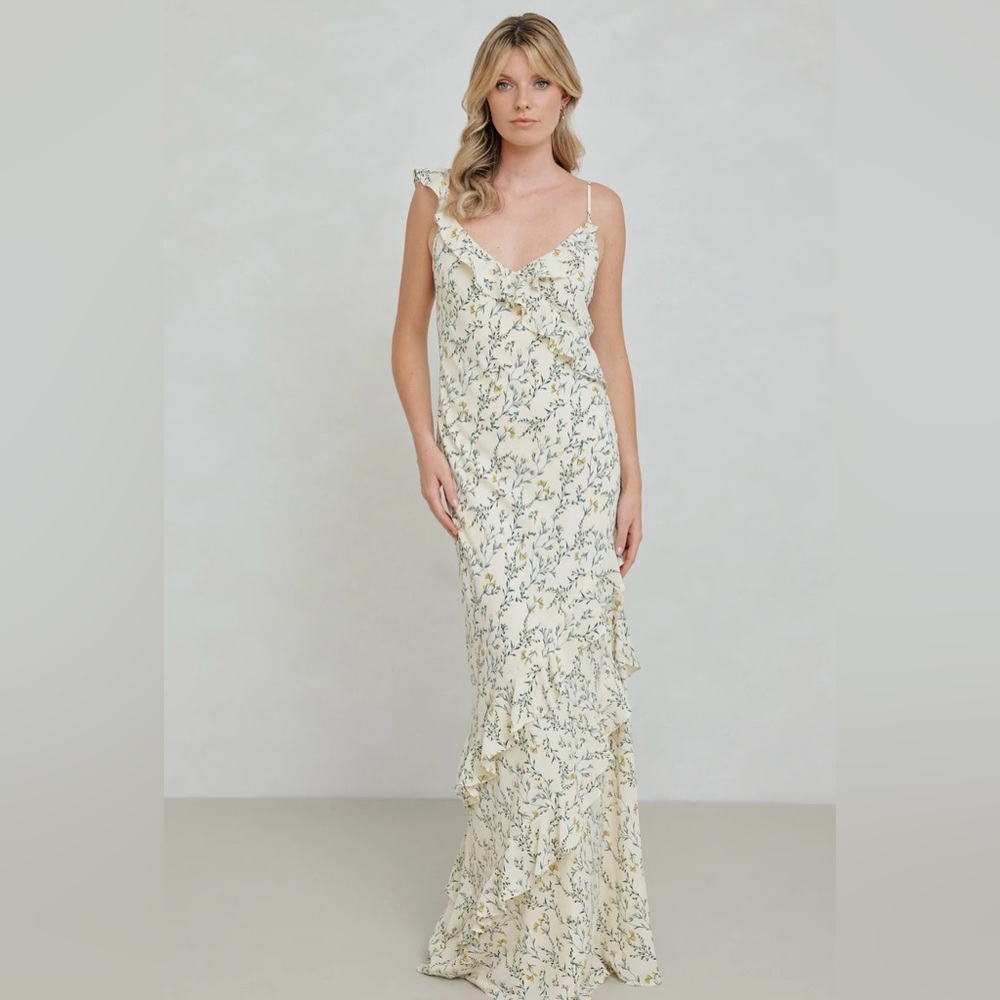 Floral Ruffle Maxi Dress